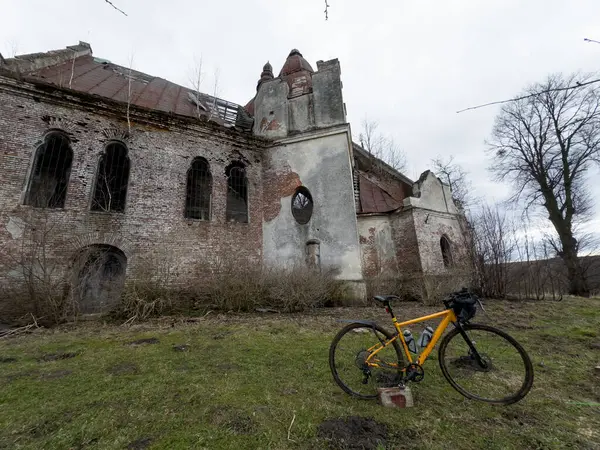 stock image Gravel bicycle in the city park on the spring season