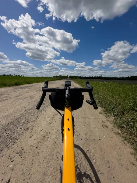 stock image Gravel bicycle in the city park on the spring season