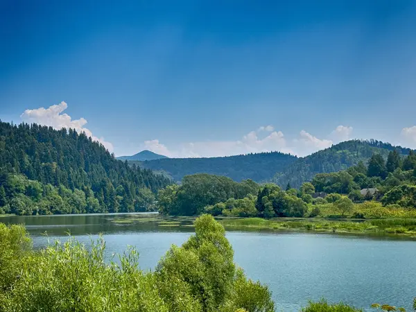 stock image The landscape of Carpathian Mountains in the cloudy weather. Perfect weather condition in the summer season