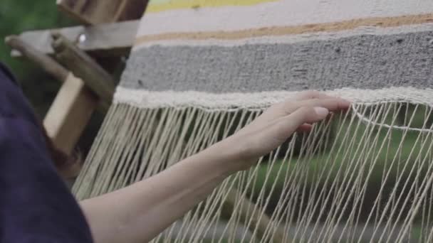 Arranging Loom Threads — Stock Video