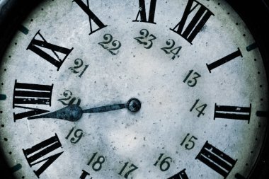 Bir garip eski saat yakın çekim