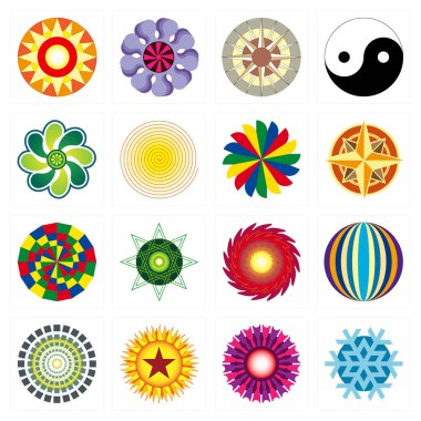 Grafik piktogramlarının koleksiyonu