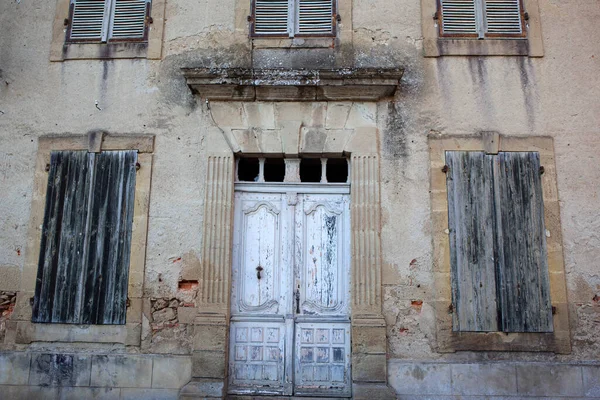 Facciata Antico Palazzo Francese Nel Sud Ovest Della Francia — Foto Stock