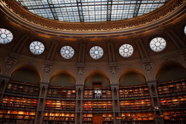 Inside the Grande Bibliotheque de France in Paris clipart