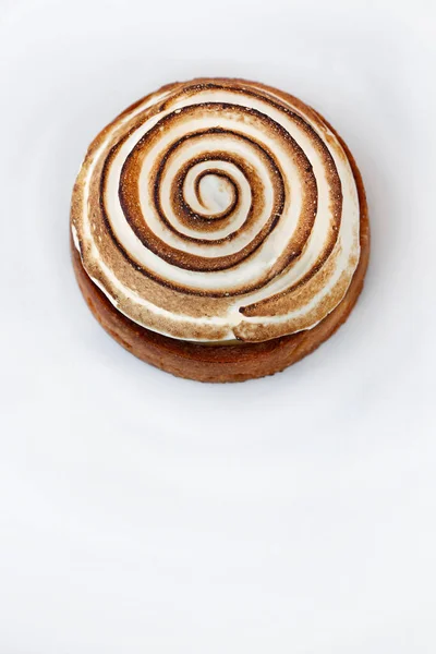 Ciasto Cytrynowe Białym Tle — Zdjęcie stockowe