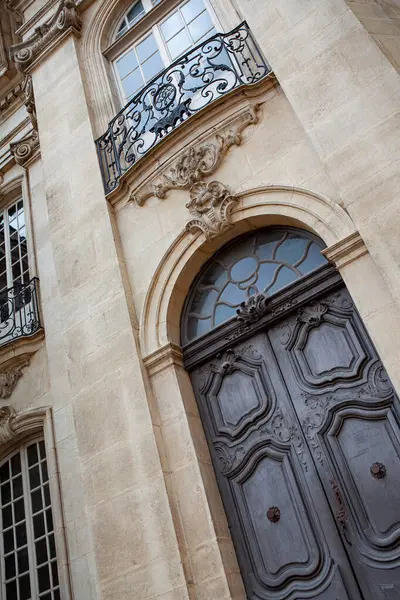 Fasada Starej Francuskiej Rezydencji Aix Provence — Zdjęcie stockowe