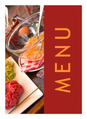 Akşam yemeği için restoran menü madde arka plan