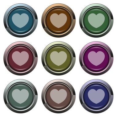 Yuvarlak çıkartmalarda işaretler ve semboller