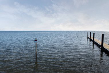 Fransız Arcachon Körfezi 'nde Pontoon