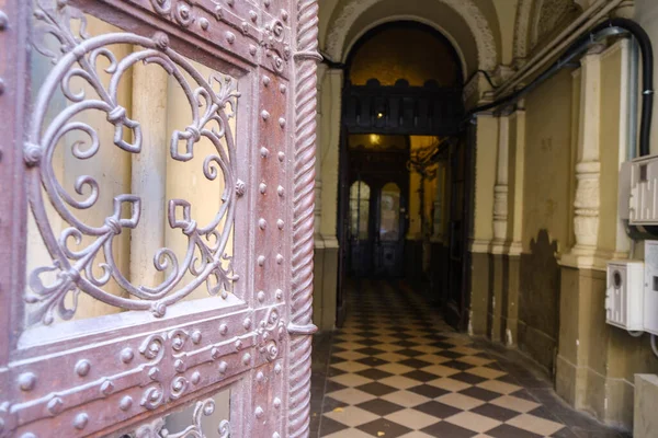 stock image Corridor in an old house in Lviv. High quality photo