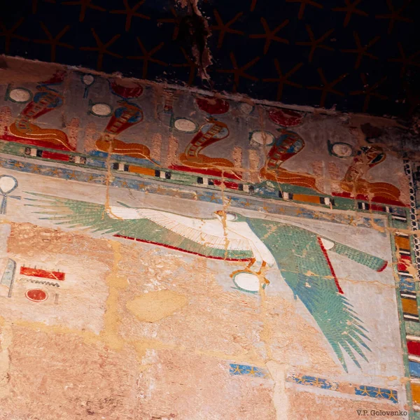 Faraones Frescos Templo Luxor Karnak Foto Alta Calidad — Foto de Stock