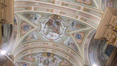 Interior of the old Catholic Church of St. Anne, Warsaw, Poland. High quality photo