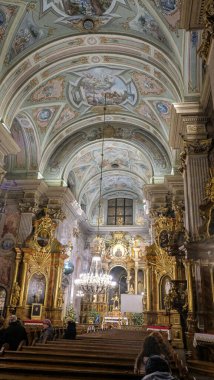 Interior of the old Catholic Church of St. Anne, Warsaw, Poland. High quality photo