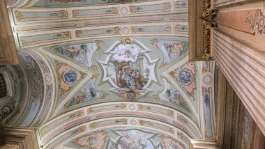Interior of the old Catholic Church of St. Anne, Warsaw, Poland. High quality photo