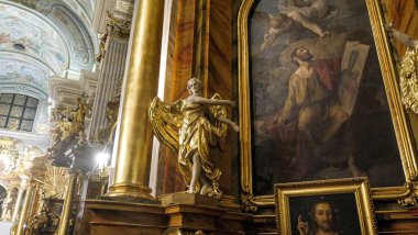 Interior of the old Catholic Church of St. Anne, Warsaw, Poland. High quality photo