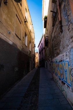 Ancient streets of Cagliari, Sardinia, Italy. High quality photo
