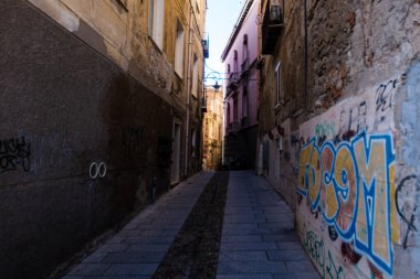 Ancient streets of Cagliari, Sardinia, Italy. High quality photo