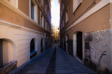 Ancient streets of Cagliari, Sardinia, Italy. High quality photo