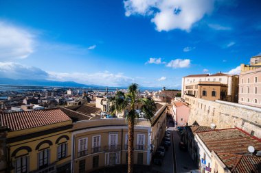 Top view of the ancient city of Cagliari, Sardinia, Italy. High quality photo