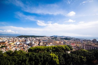 Top view of the ancient city of Cagliari, Sardinia, Italy. High quality photo