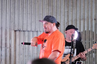 Ukraynalı grup Tanok 'un 30 Ağustos 2023' te Vinnytsia 'daki Kongo Meydanı' ndaki konseri. Yüksek kalite fotoğraf