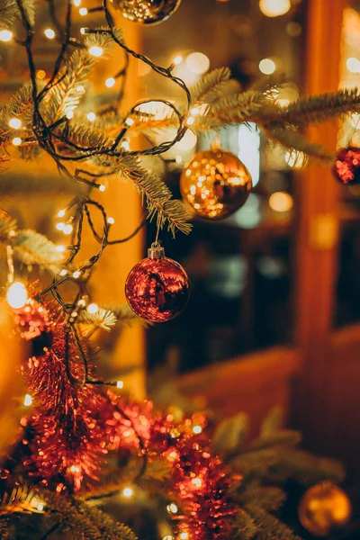 stock image Holiday decorations in Christmas market in Hannover, Germany