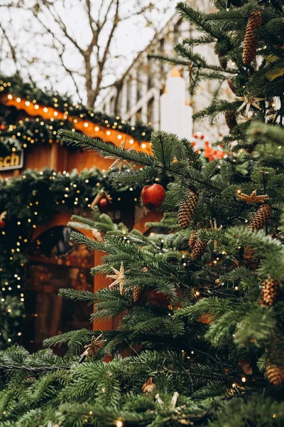 Dekoracje Wakacyjne Europian Christmas Market — Zdjęcie stockowe