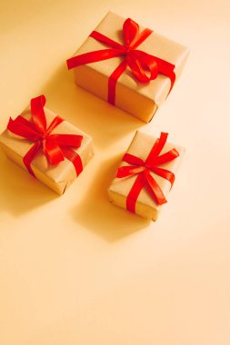 Noel Dekorasyonu Nesneleri ve Hediye Kutusu Tatil Arkaplanı Olarak.