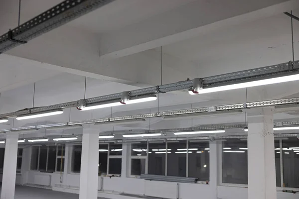 An interior of a modern factory, industrial building, factory interior design