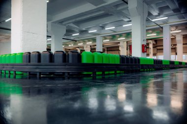 Go-kart yarışları için kapalı pistlerin dokusu