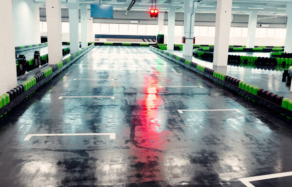 The Texture and Colors of Tracks in Indoor Go-Kart Racing