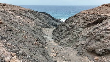 Kanarya adalarındaki volkanik manzara