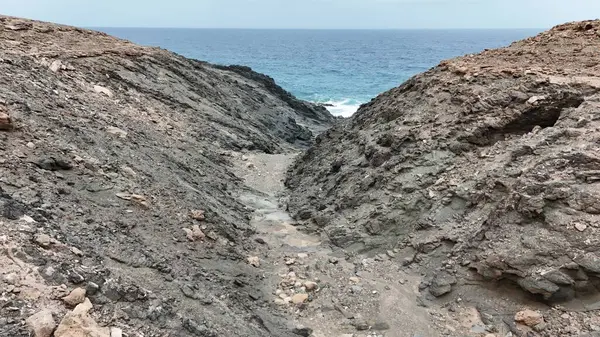 Kanarya adalarındaki volkanik manzara