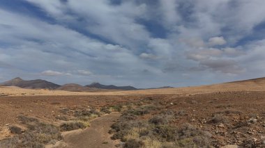 İspanya 'daki kanarya adalarının adasındaki Lanzarote adasının güzel manzarası..