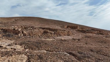 İsrail 'deki ölü denizin antik kentinin kalıntıları.