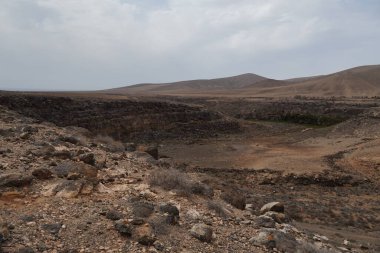 İsrail 'deki Negev Çölü manzarası