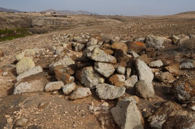 İsrail 'deki ölü denizin antik kentinin kalıntıları.