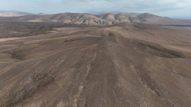 Kanarya adalarındaki volkanik adanın manzarası