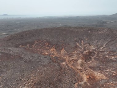 Fuerteventura 'nın kuzeyindeki Negev Çölü' nün güzel manzarası