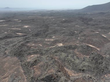 Fuerteventura 'nın kuzeyindeki Negev Çölü' nün güzel manzarası