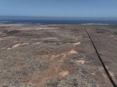 Fuerteventura 'nın kuzeyindeki Negev Çölü' nün güzel manzarası