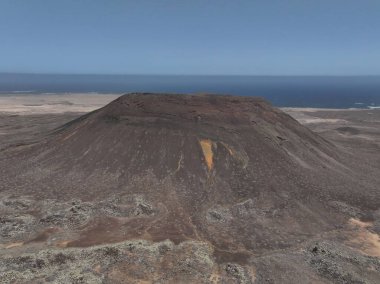 Fuerteventura 'nın kuzeyindeki Negev Çölü' nün güzel manzarası