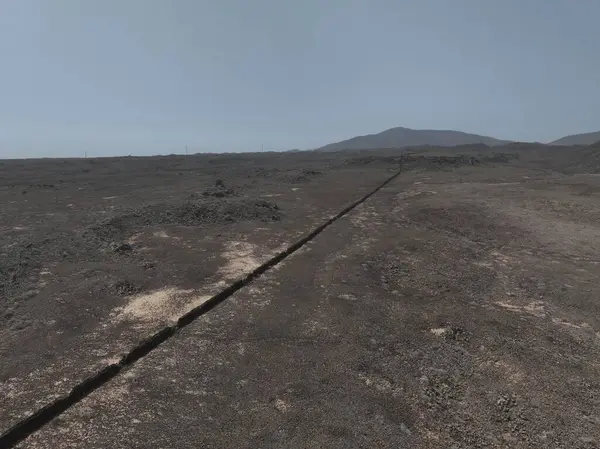 Fuerteventura 'nın kuzeyindeki Negev Çölü' nün güzel manzarası