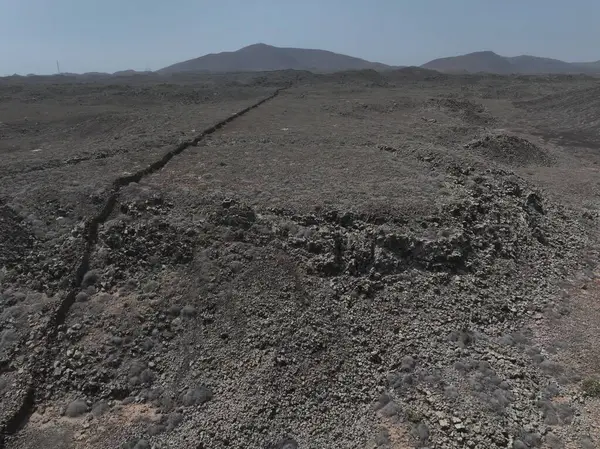 Fuerteventura 'nın kuzeyindeki Negev Çölü' nün güzel manzarası