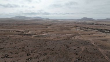 İsrail 'deki Negev Çölü' nün hava manzarası.
