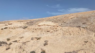 İsrail 'deki ölü çölün güzel manzarası.