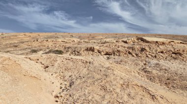 İsrail 'in kuzeyindeki Negev Çölü' nün güzel manzarası