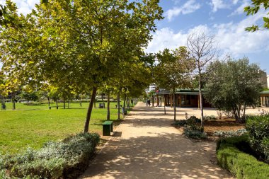 İlkbaharda halka açık bir parktaki patika