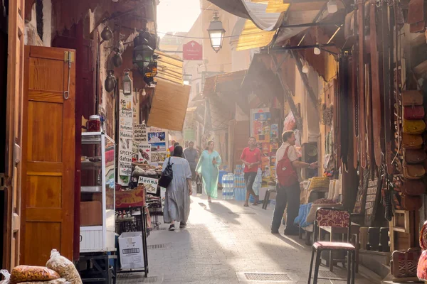 Stock image People walking in the old Medina of Fez