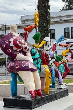 Rabat 'taki Muhammed VI Modern ve Çağdaş Sanat Müzesi' nin dışındaki La Machine a Rever heykeli.